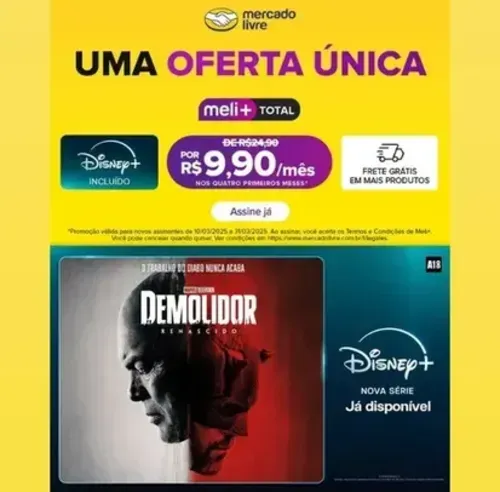 Assinatura Meli+ Total C/ Disney+